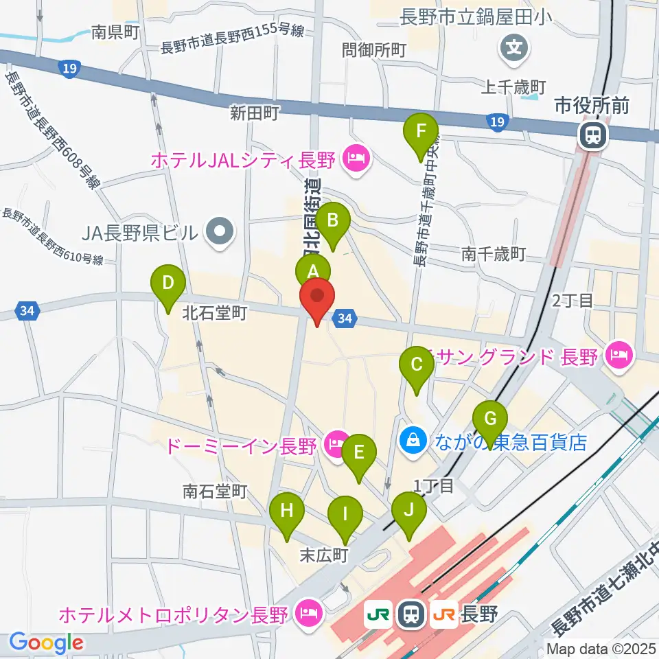 美鈴楽器本店周辺のコンビニエンスストア一覧地図