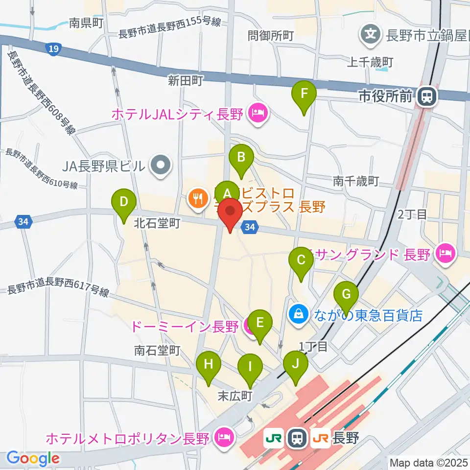 美鈴楽器本店周辺のコンビニエンスストア一覧地図