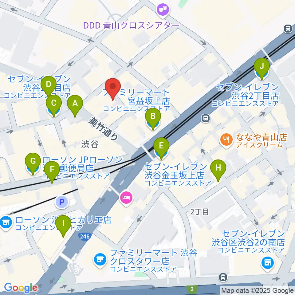 ネロ楽器周辺のコンビニエンスストア一覧地図