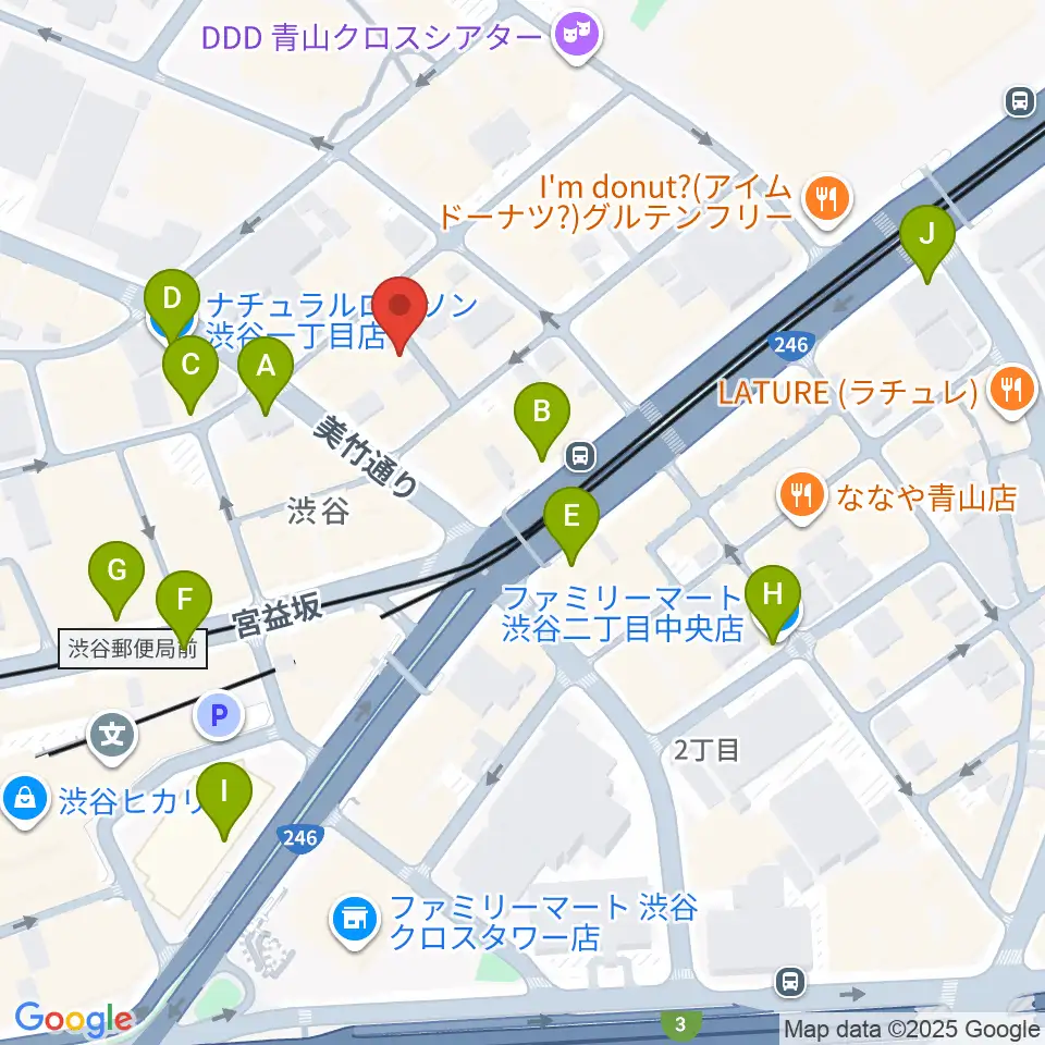 ネロ楽器周辺のコンビニエンスストア一覧地図