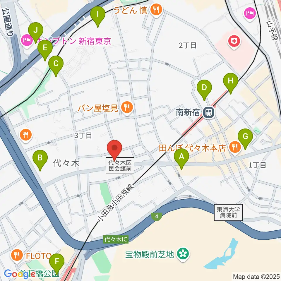 オープンエアースタジオ周辺のコンビニエンスストア一覧地図