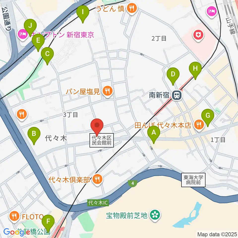 オープンエアースタジオ周辺のコンビニエンスストア一覧地図