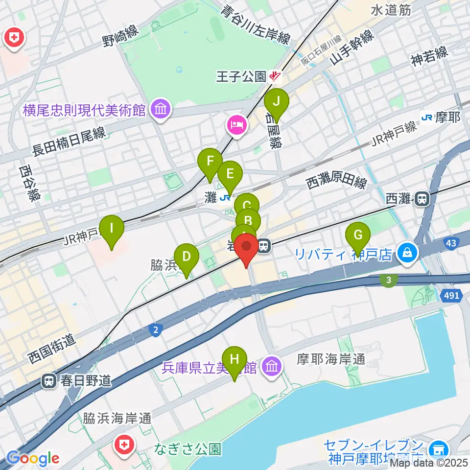 ゼーレ弦楽器工房周辺のコンビニエンスストア一覧地図