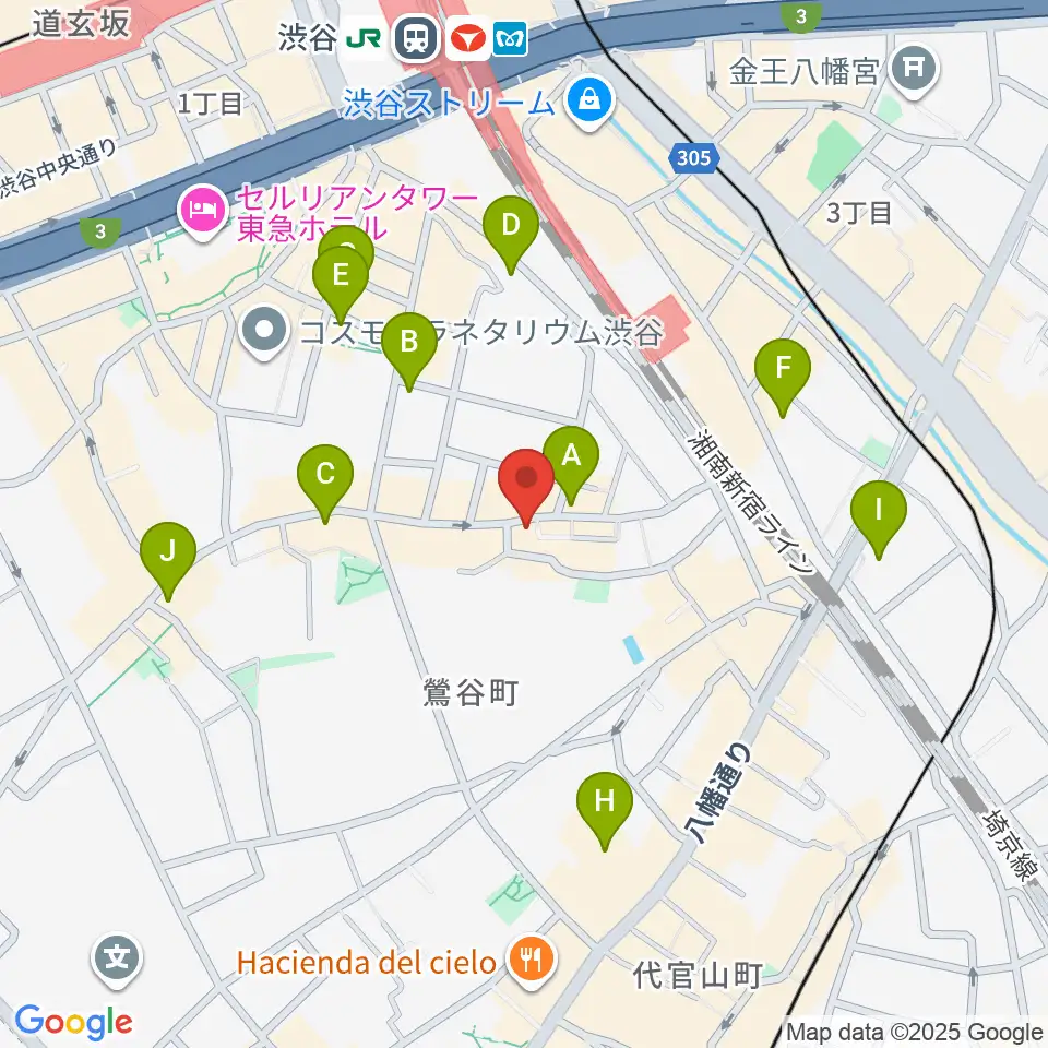 楽器レンタルドットコム周辺のコンビニエンスストア一覧地図