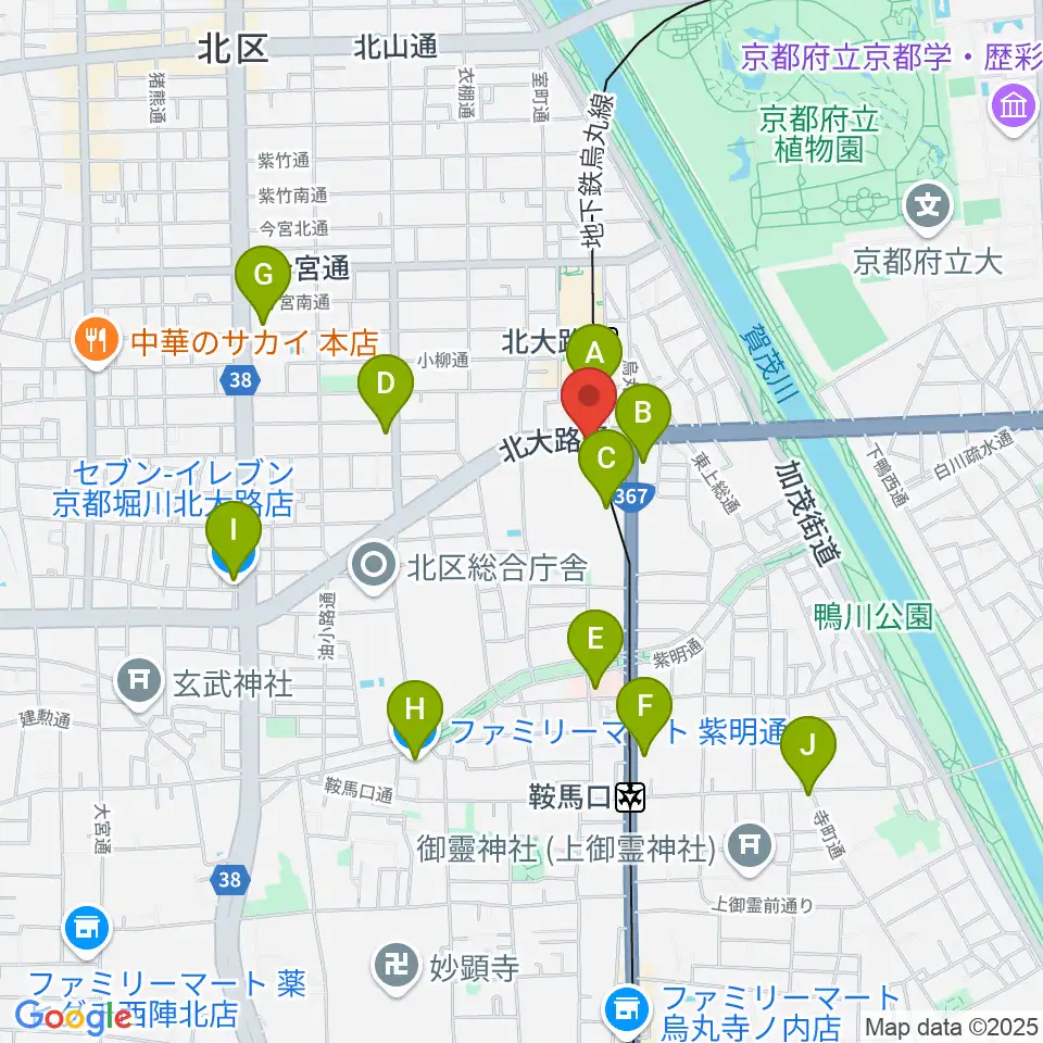 アメリカヤ楽器店周辺のコンビニエンスストア一覧地図