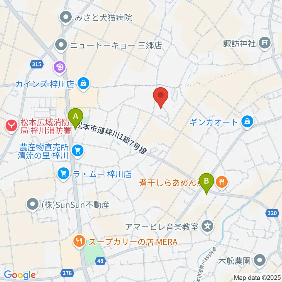 エンジェルスハープ工房 オフィスドルチェ周辺のコンビニエンスストア一覧地図