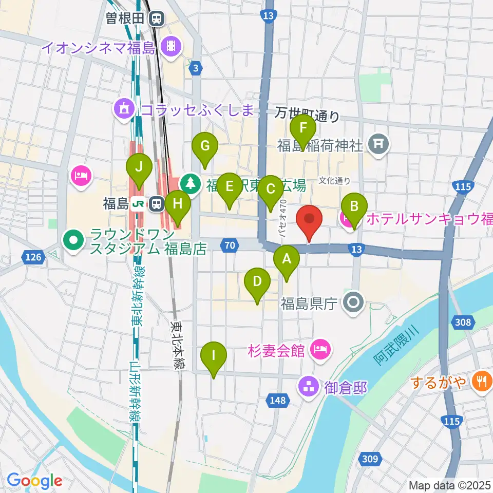 アイヴィー楽器周辺のコンビニエンスストア一覧地図
