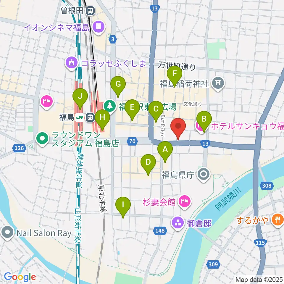 アイヴィー楽器周辺のコンビニエンスストア一覧地図