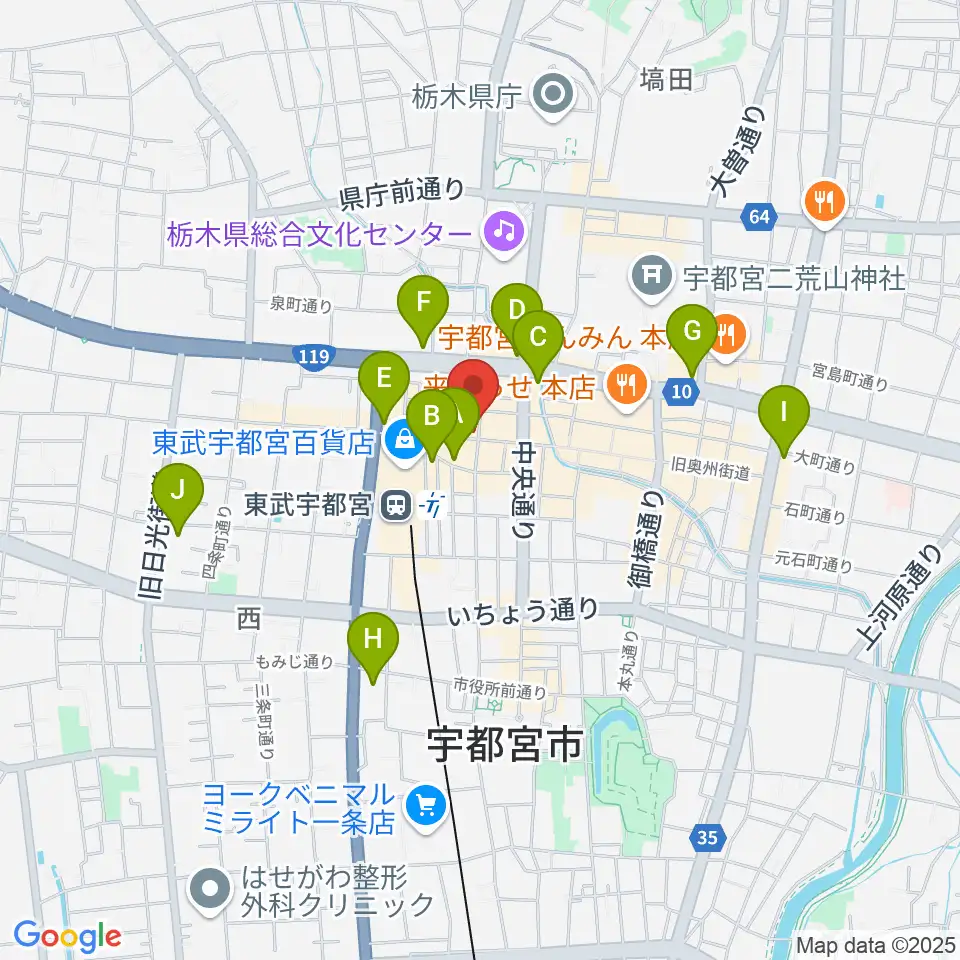 BACK BEAT ギターショップ周辺のコンビニエンスストア一覧地図