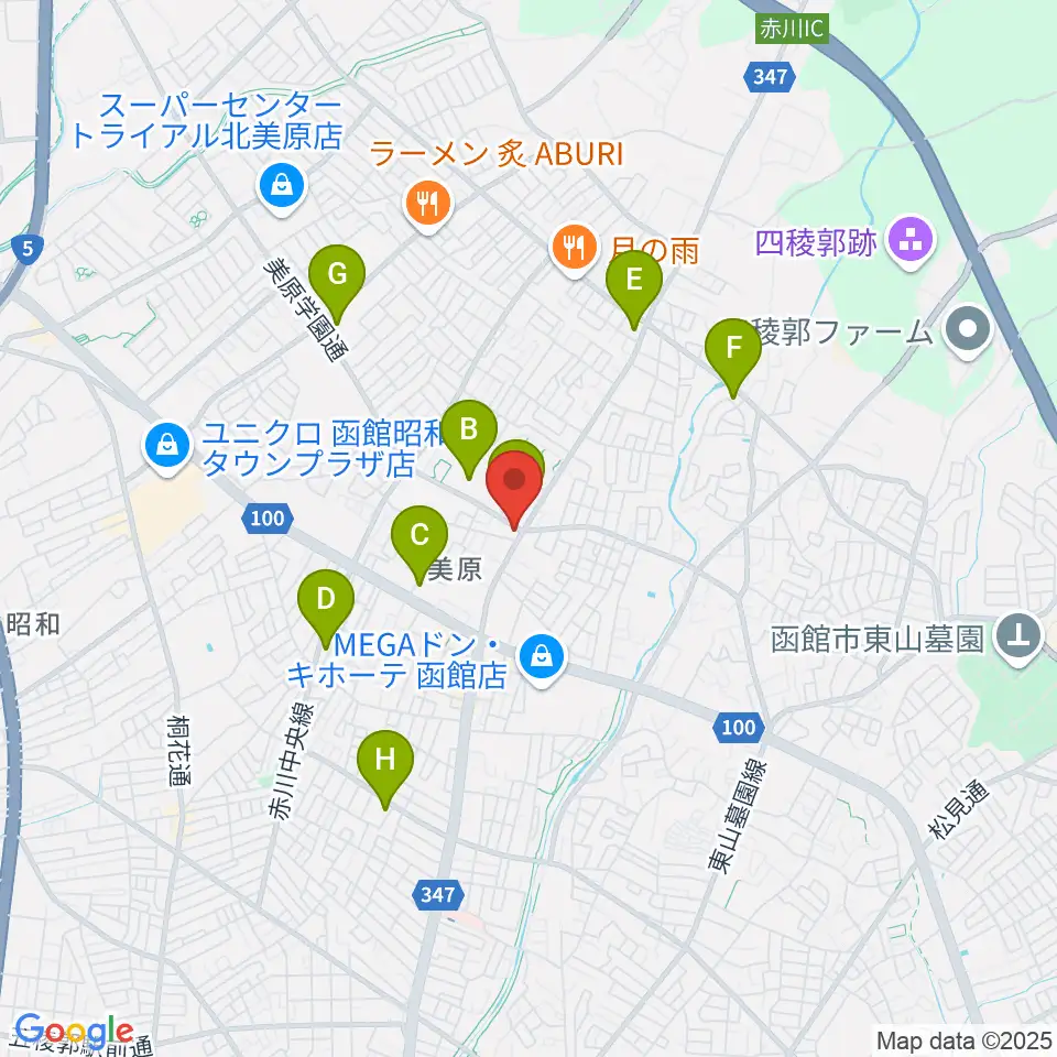 B.FACE MUSIC周辺のコンビニエンスストア一覧地図