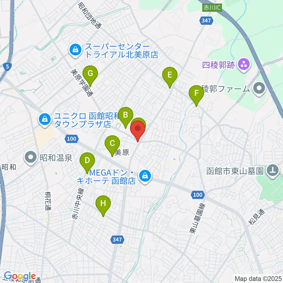 B.FACE MUSIC周辺のコンビニエンスストア一覧地図