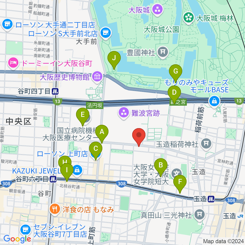 Blue10周辺のコンビニエンスストア一覧地図