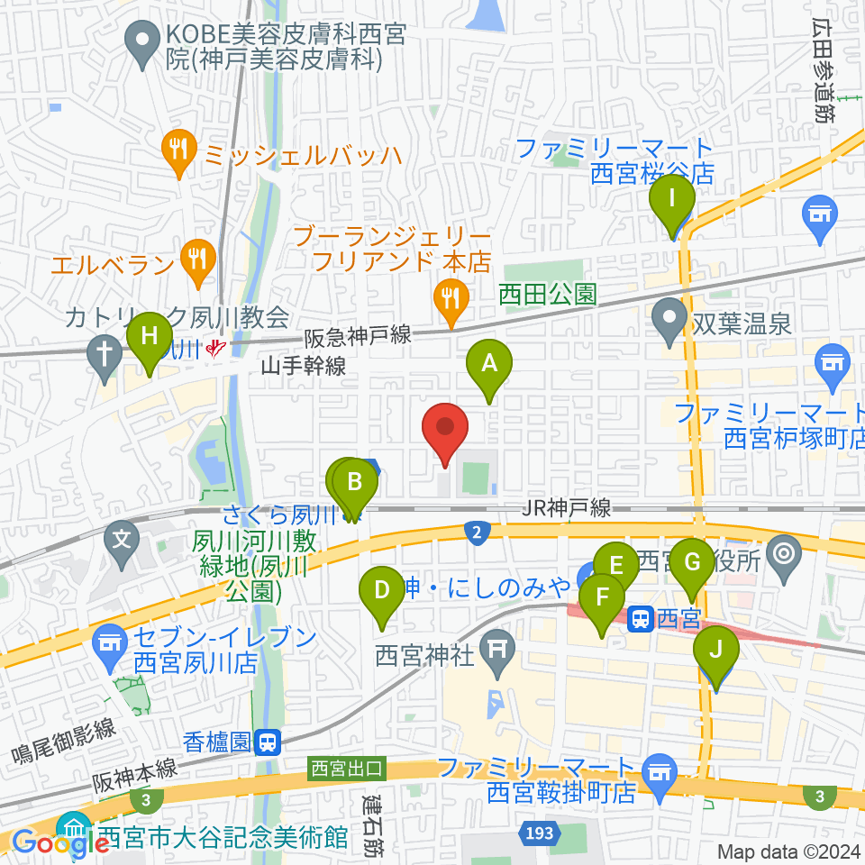 ブレーメン周辺のコンビニエンスストア一覧地図