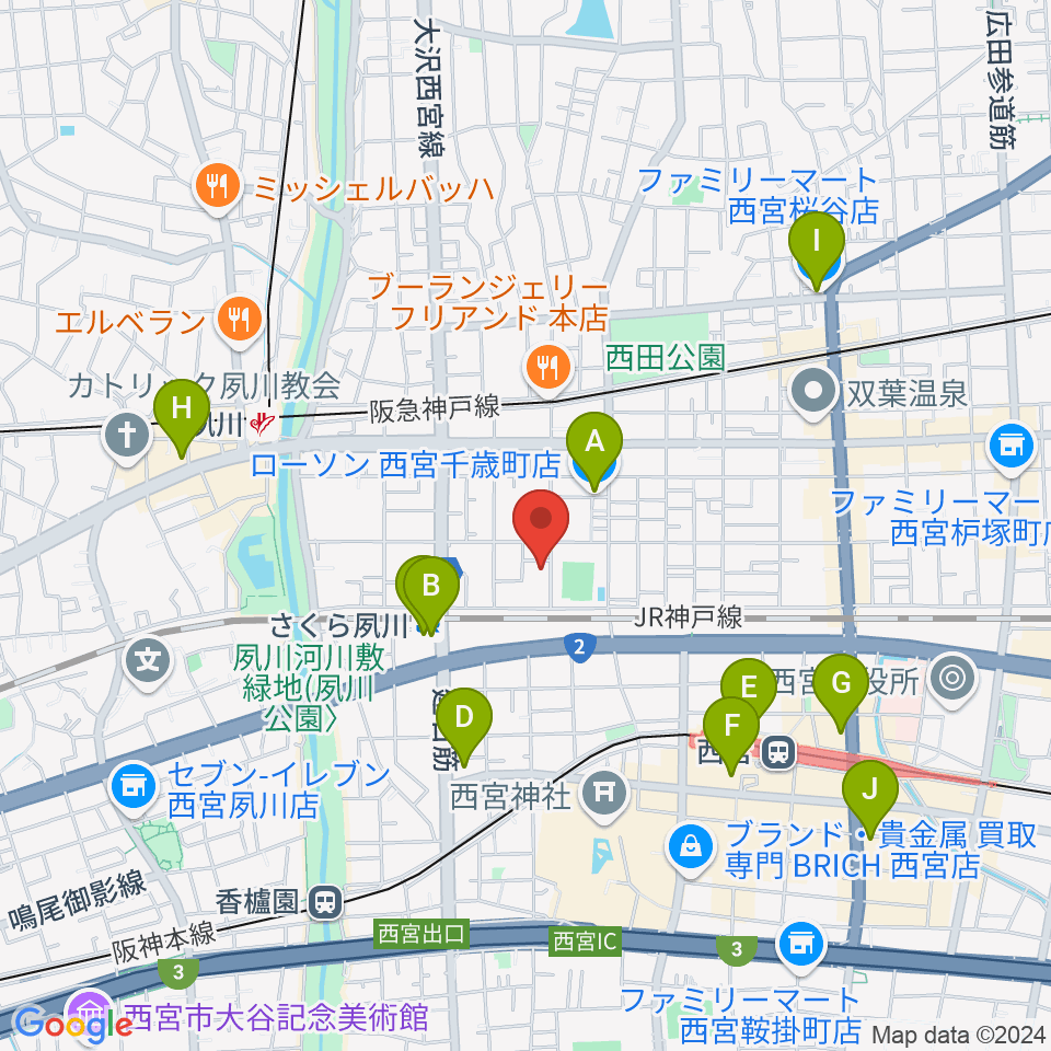 ブレーメン周辺のコンビニエンスストア一覧地図