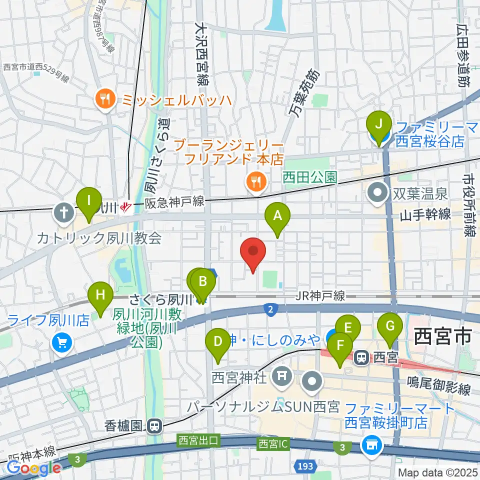 ブレーメン周辺のコンビニエンスストア一覧地図