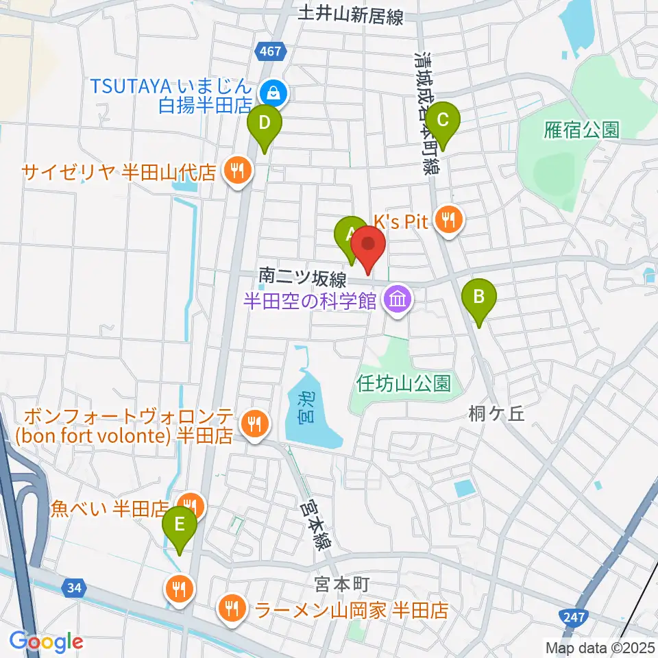 ピアノガーデンマツイシ周辺のコンビニエンスストア一覧地図