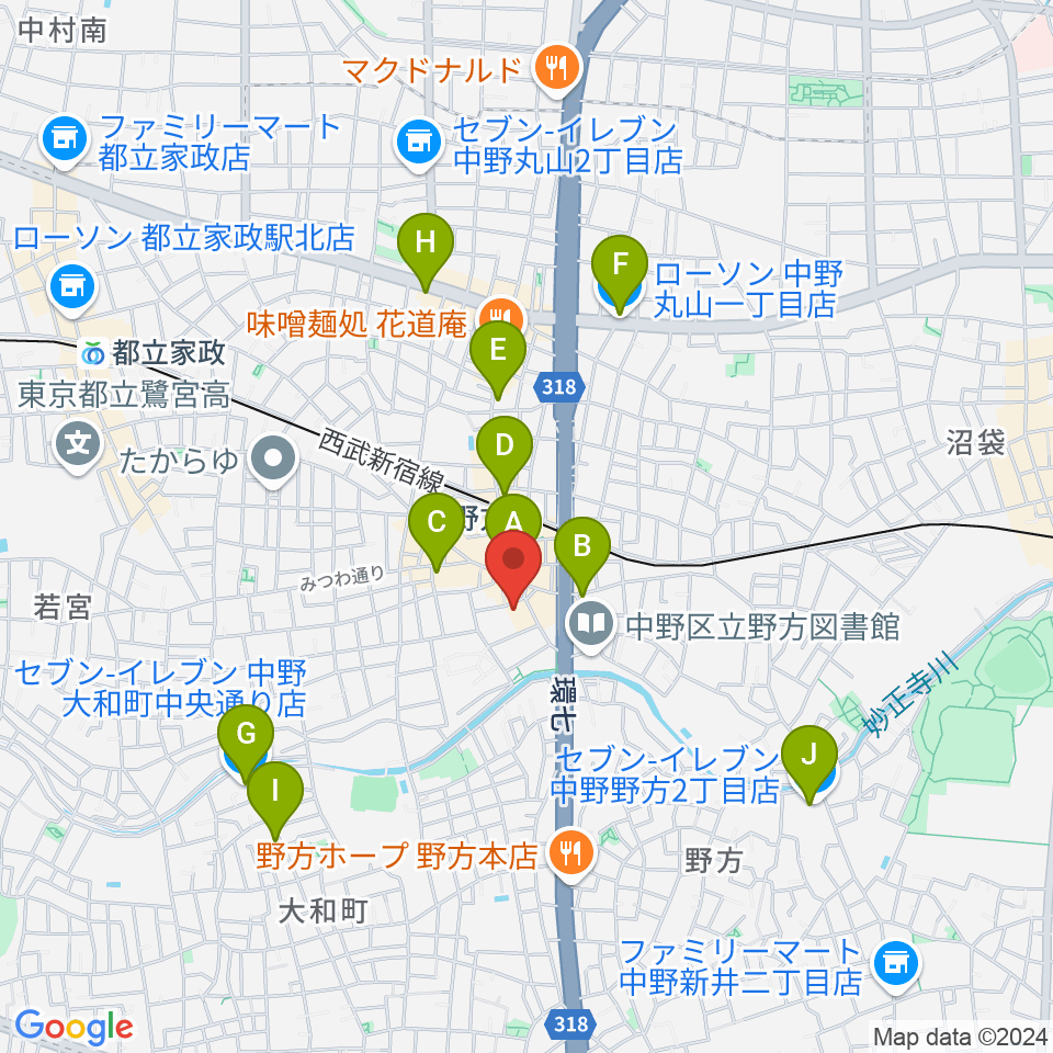 Custom Shop CANOPUS周辺のコンビニエンスストア一覧地図