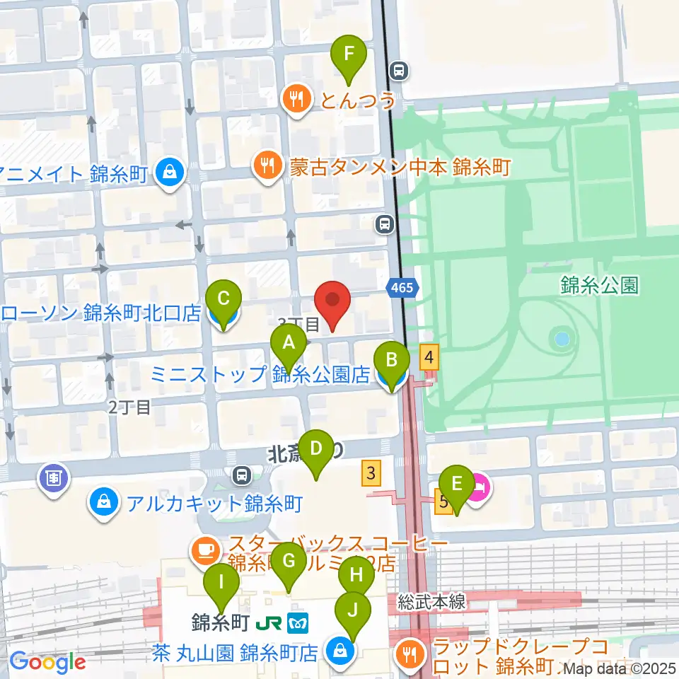 ザ・クラリネットショップ周辺のコンビニエンスストア一覧地図