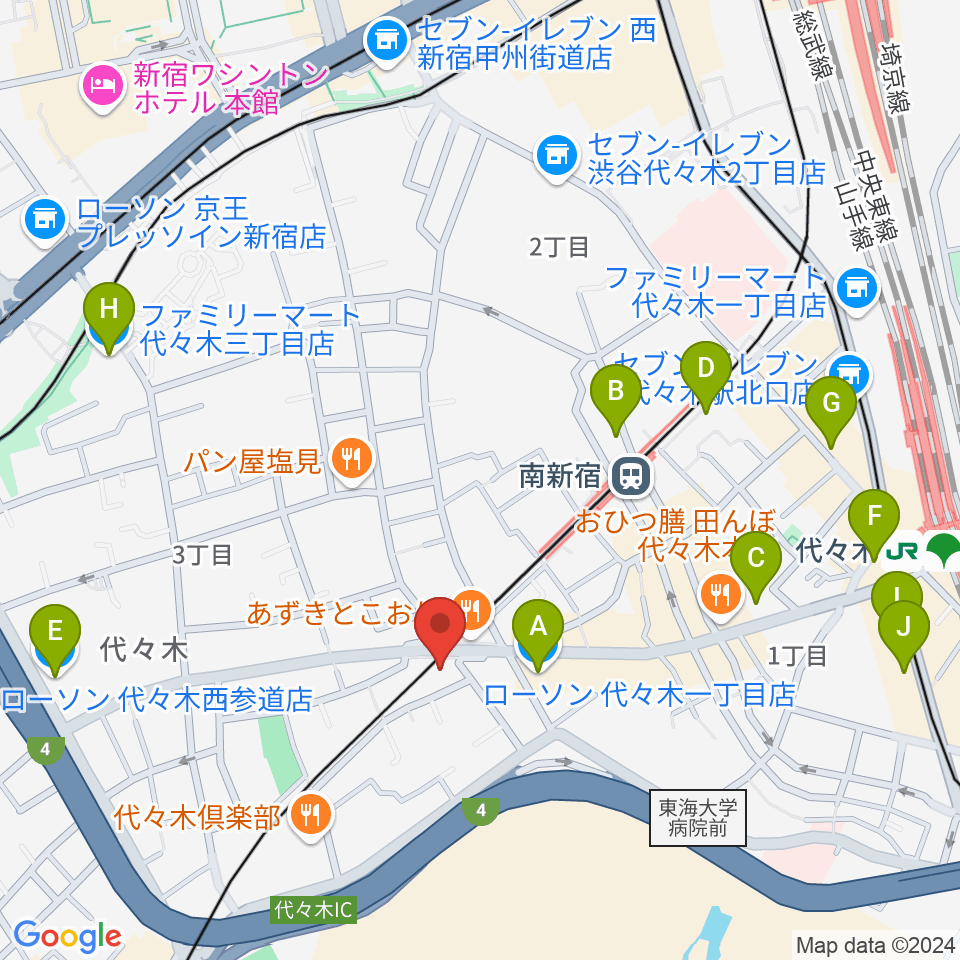 弦楽器工房高崎周辺のコンビニエンスストア一覧地図