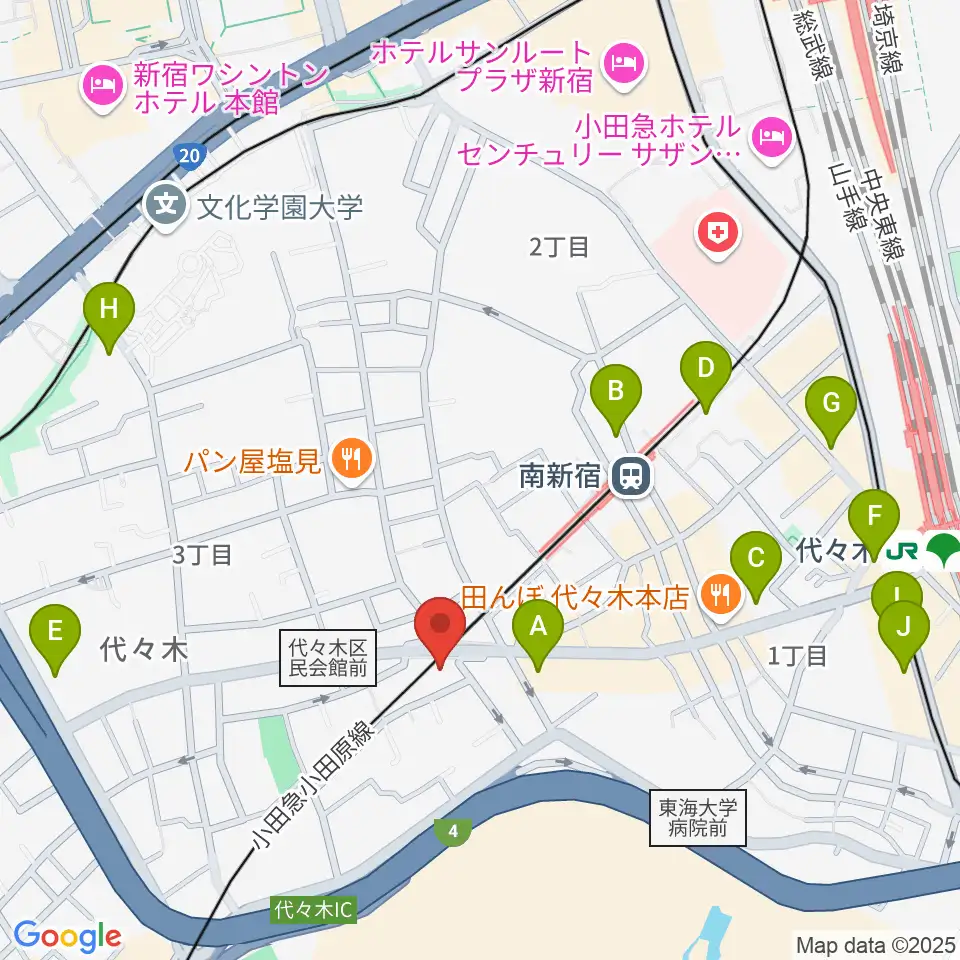 弦楽器工房高崎周辺のコンビニエンスストア一覧地図