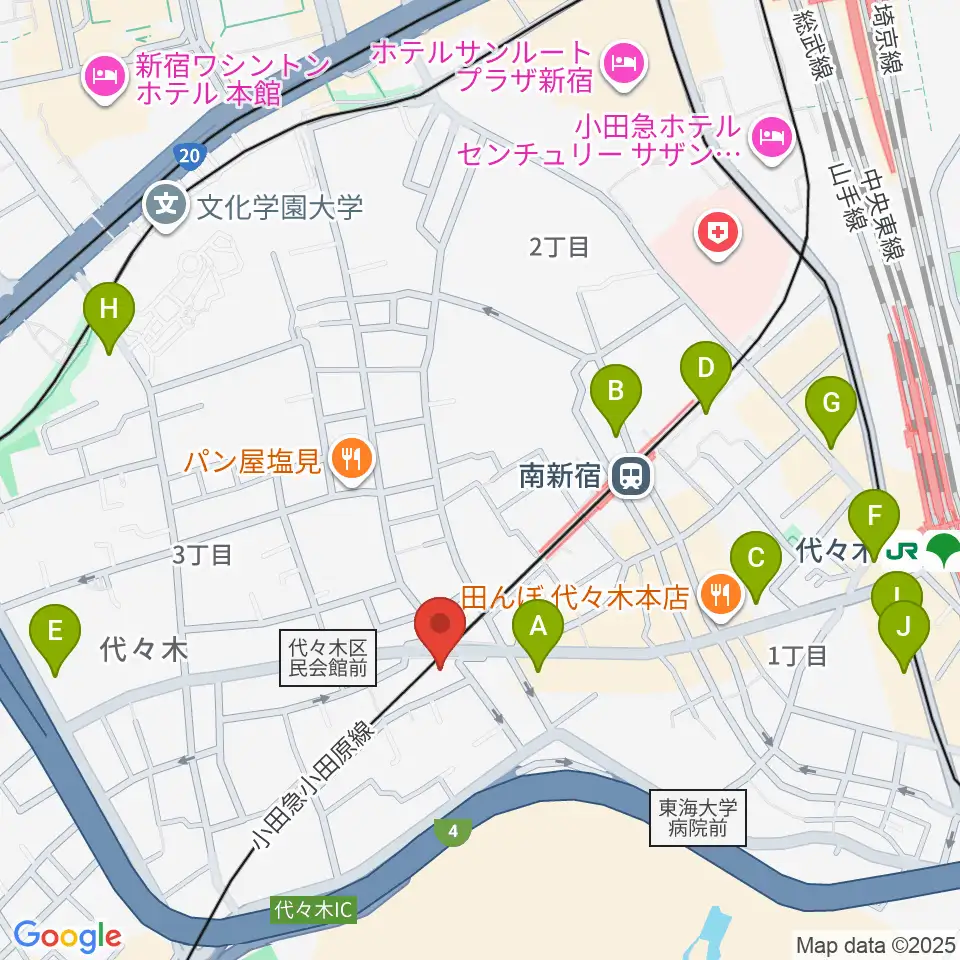 弦楽器工房高崎周辺のコンビニエンスストア一覧地図