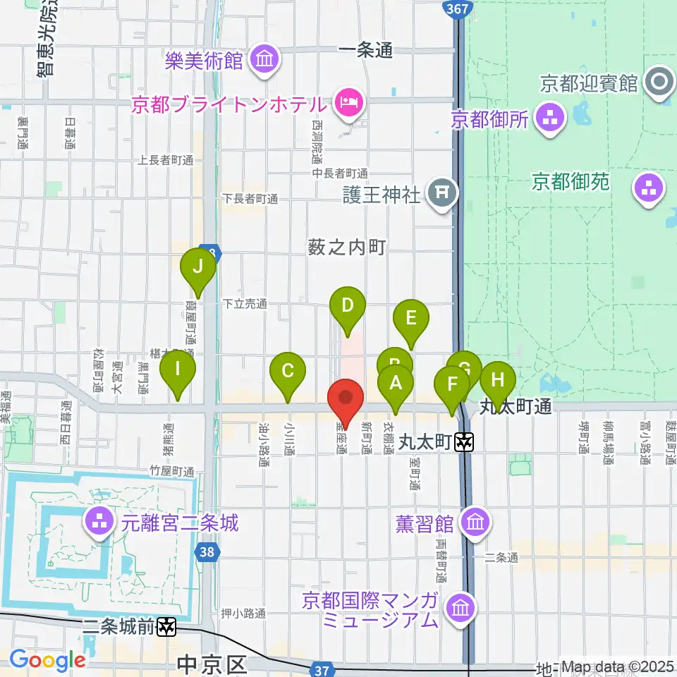 ライトニン周辺のコンビニエンスストア一覧地図