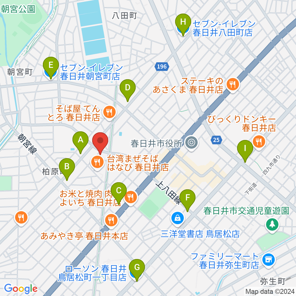 サウンド工房K＆K周辺のコンビニエンスストア一覧地図