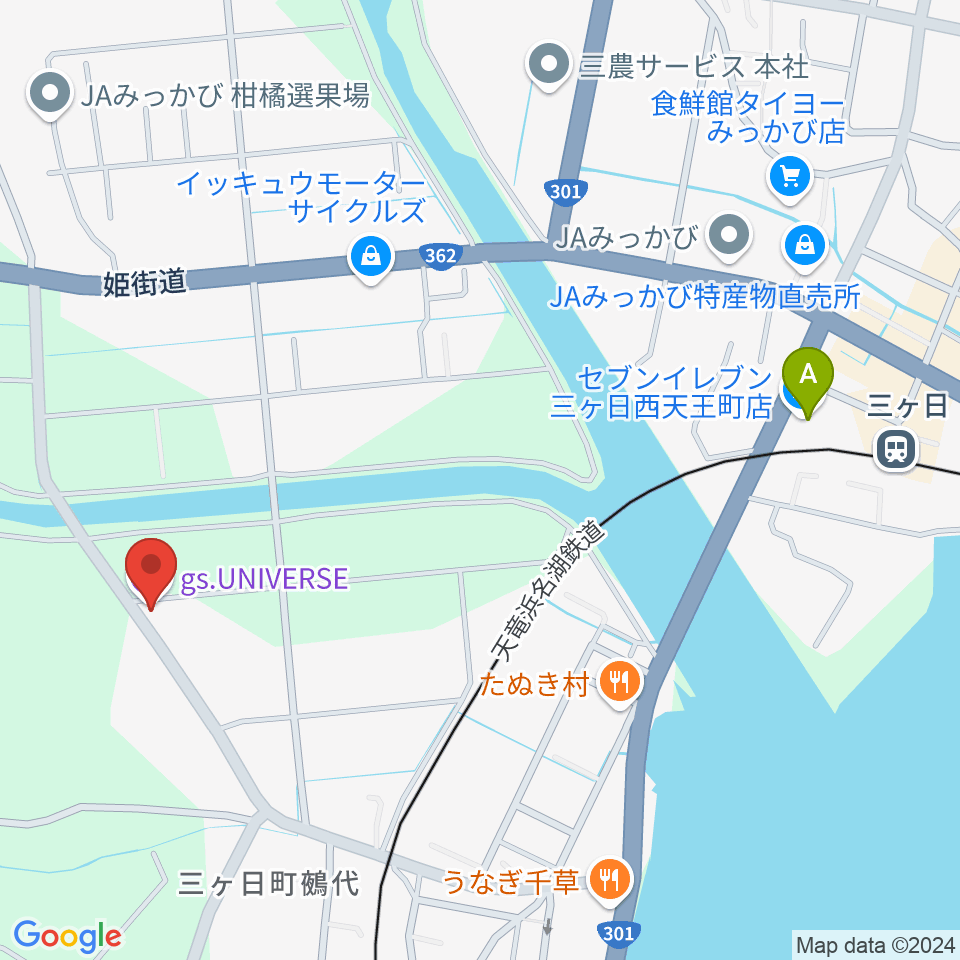 guitar shop UNIVERSE周辺のコンビニエンスストア一覧地図