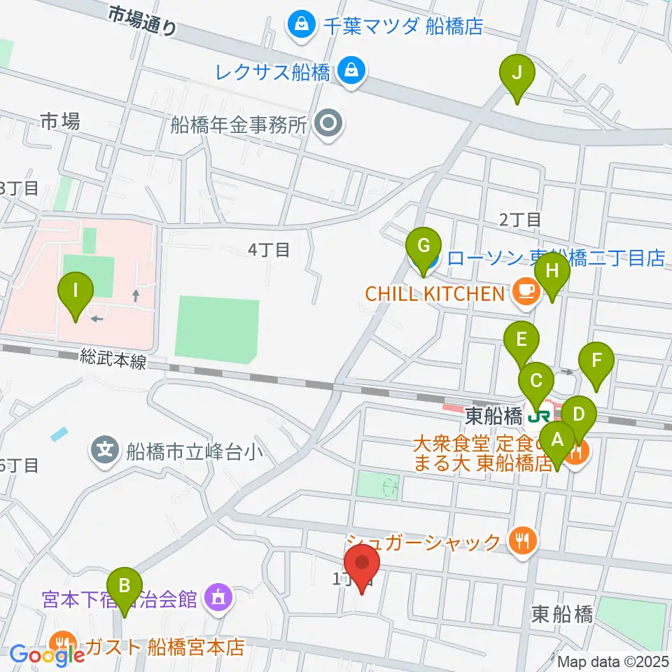 GUITAR LAB周辺のコンビニエンスストア一覧地図