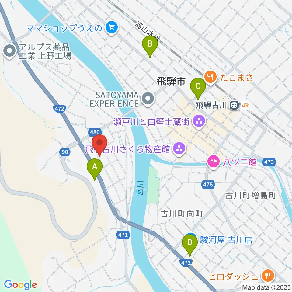 ギターのナカムラ周辺のコンビニエンスストア一覧地図