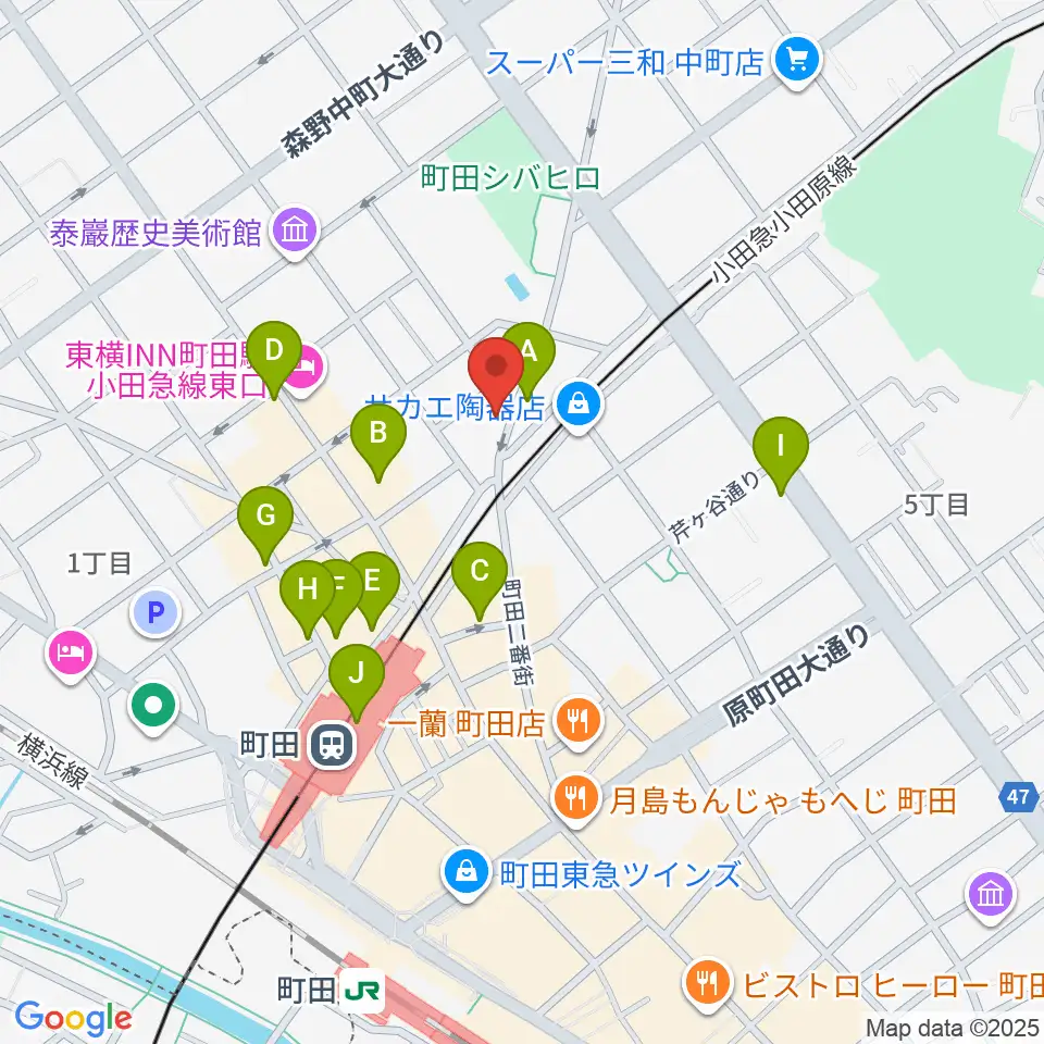 ミリメーターズミュージック周辺のコンビニエンスストア一覧地図