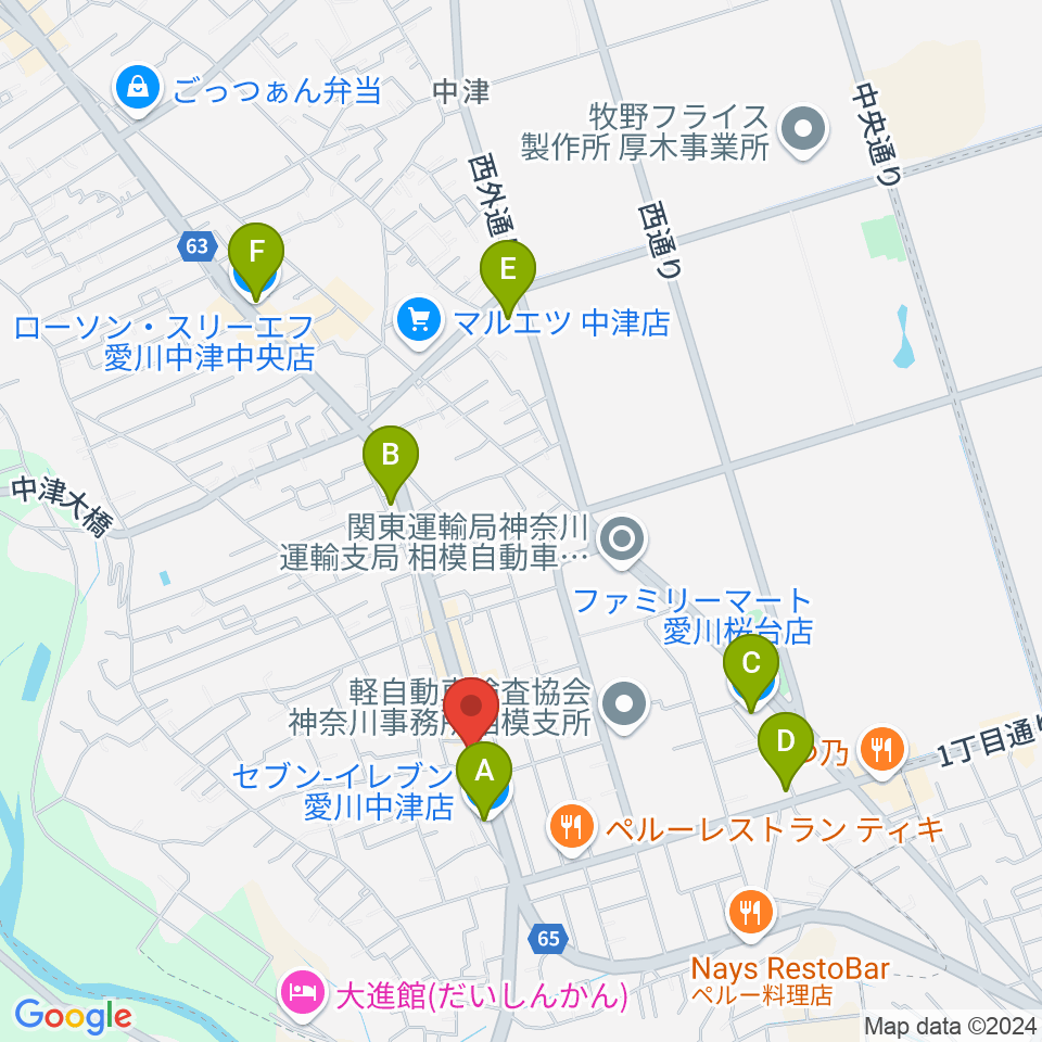 コアアートスクエア周辺のコンビニエンスストア一覧地図