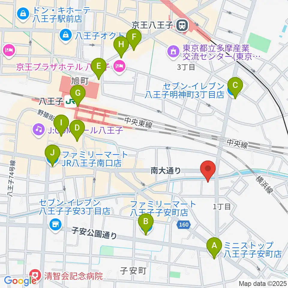 弦楽器専門店 ハイフェッツ周辺のコンビニエンスストア一覧地図