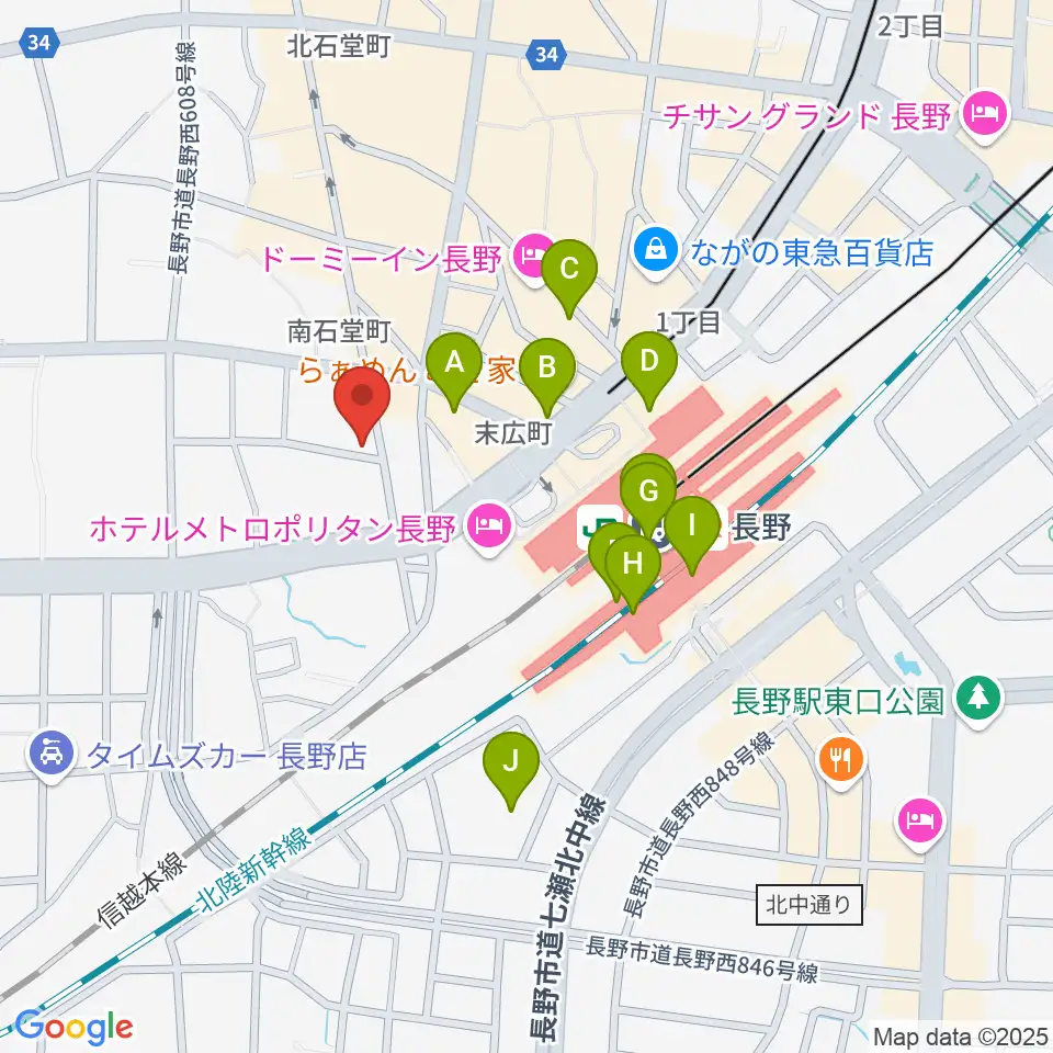 ヒオキ楽器 本店シャコンヌ周辺のコンビニエンスストア一覧地図