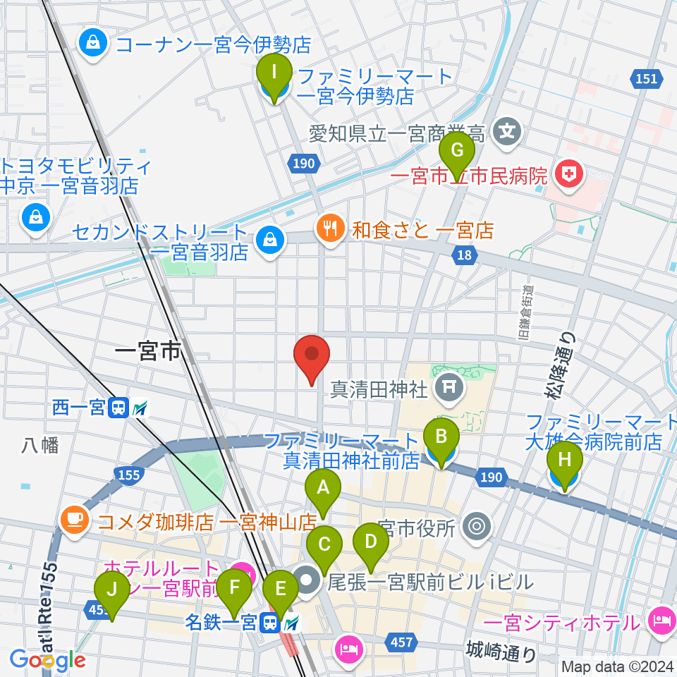 音 THE RUN周辺のコンビニエンスストア一覧地図