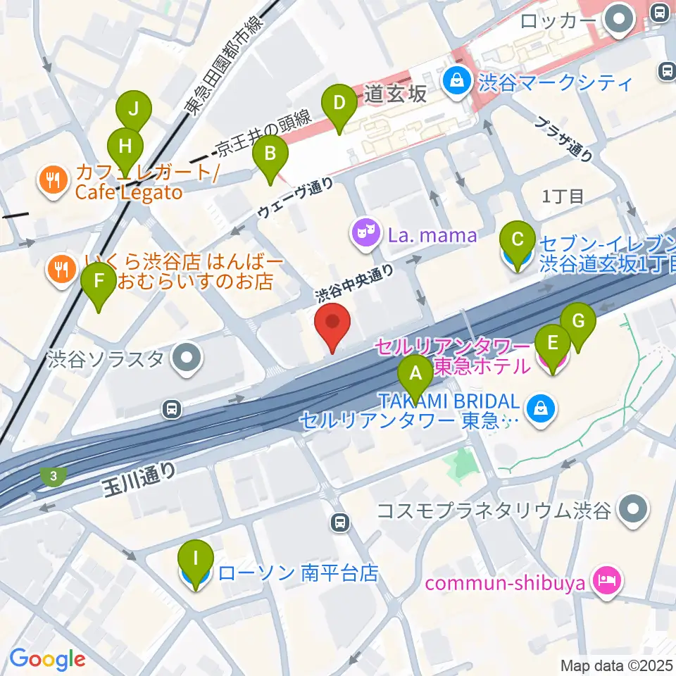 フーチーズ周辺のコンビニエンスストア一覧地図