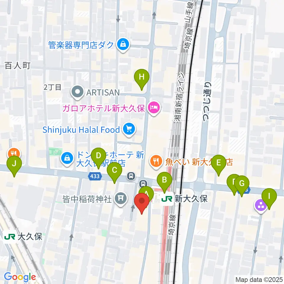 Hyper Guitars周辺のコンビニエンスストア一覧地図