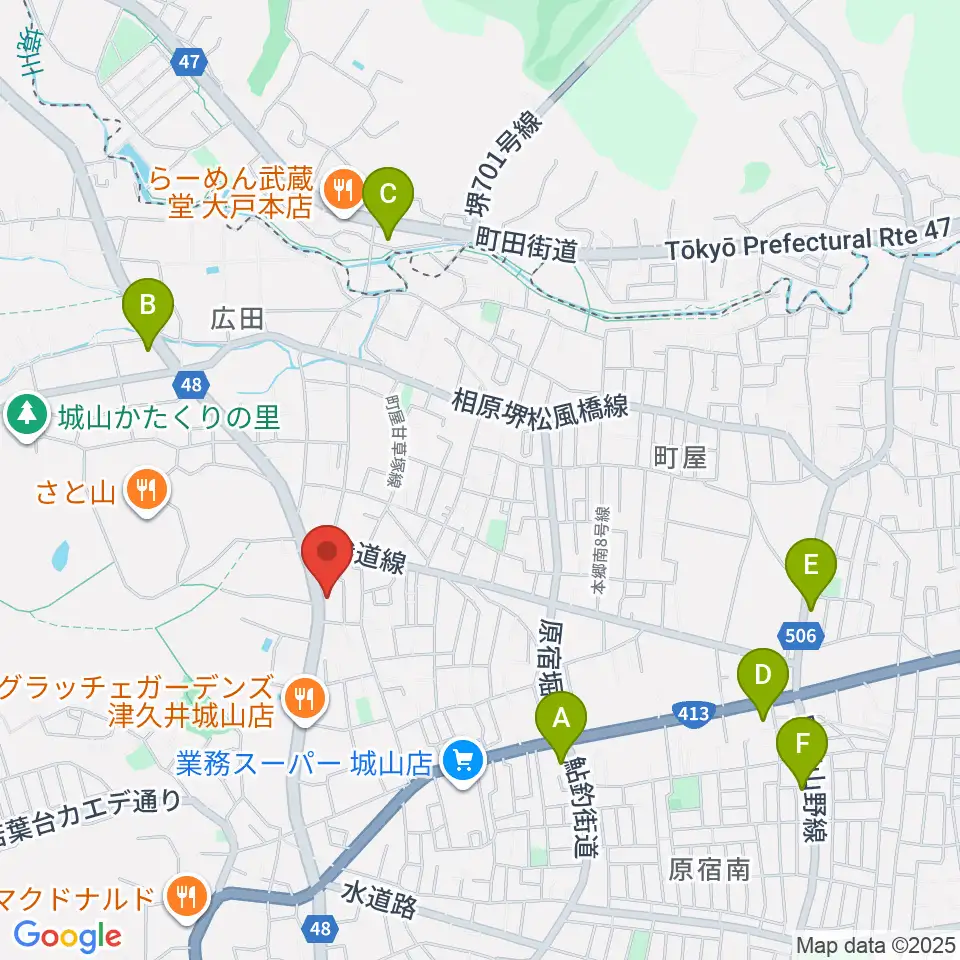 池田ピアノ城山工房周辺のコンビニエンスストア一覧地図