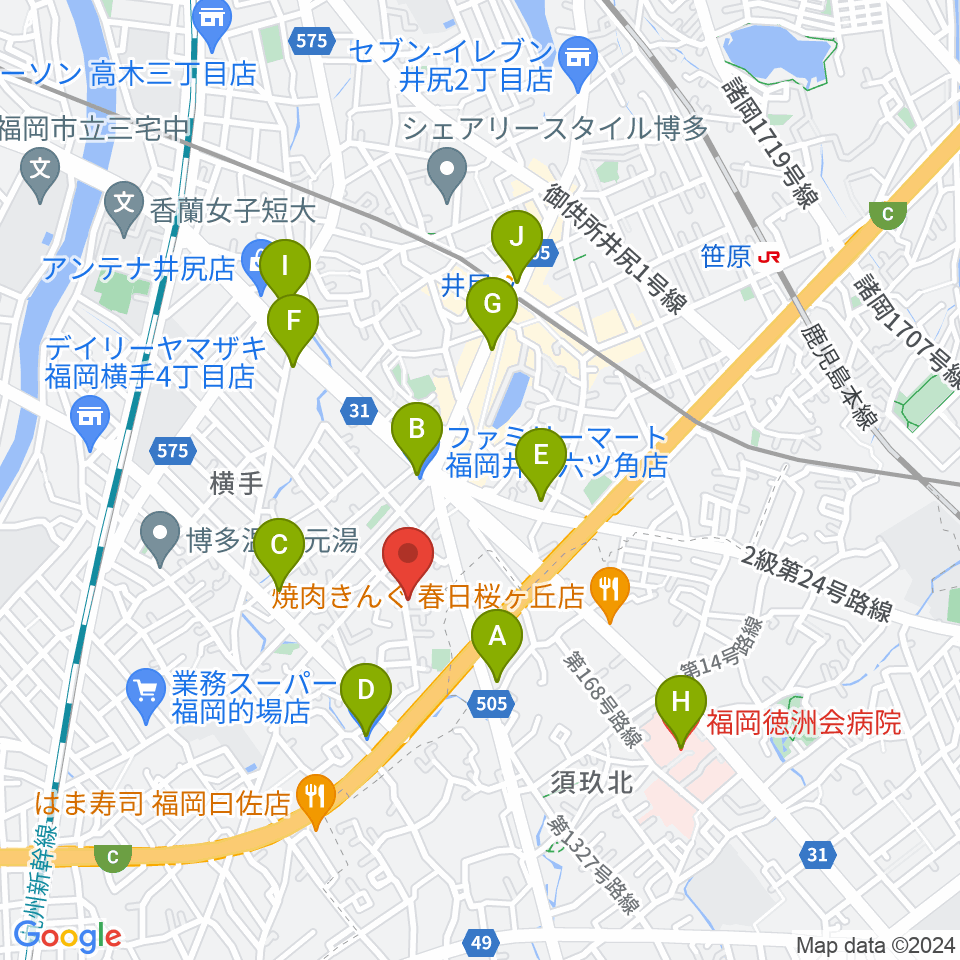 石田ヴァイオリン工房周辺のコンビニエンスストア一覧地図