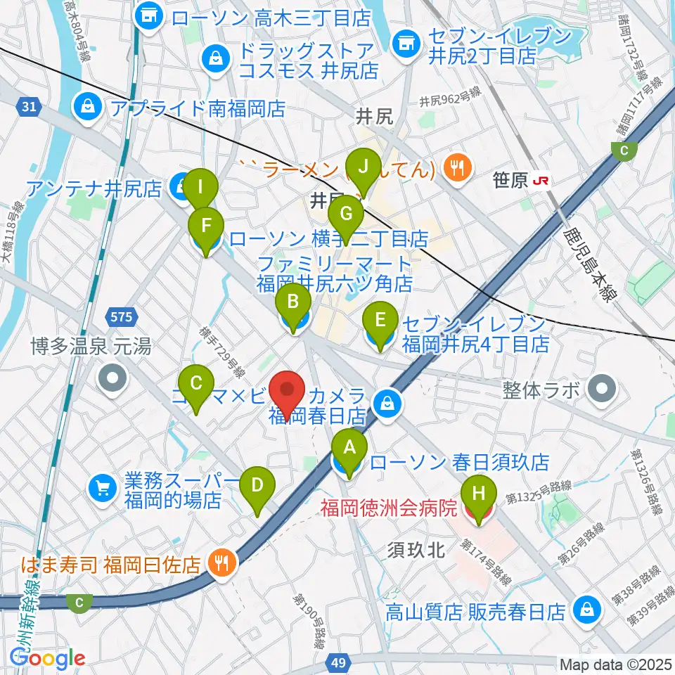 石田ヴァイオリン工房周辺のコンビニエンスストア一覧地図