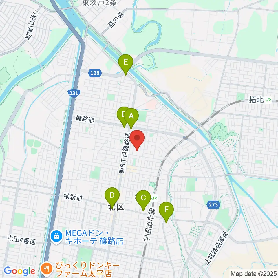 ジャパンテューバセンター周辺のコンビニエンスストア一覧地図