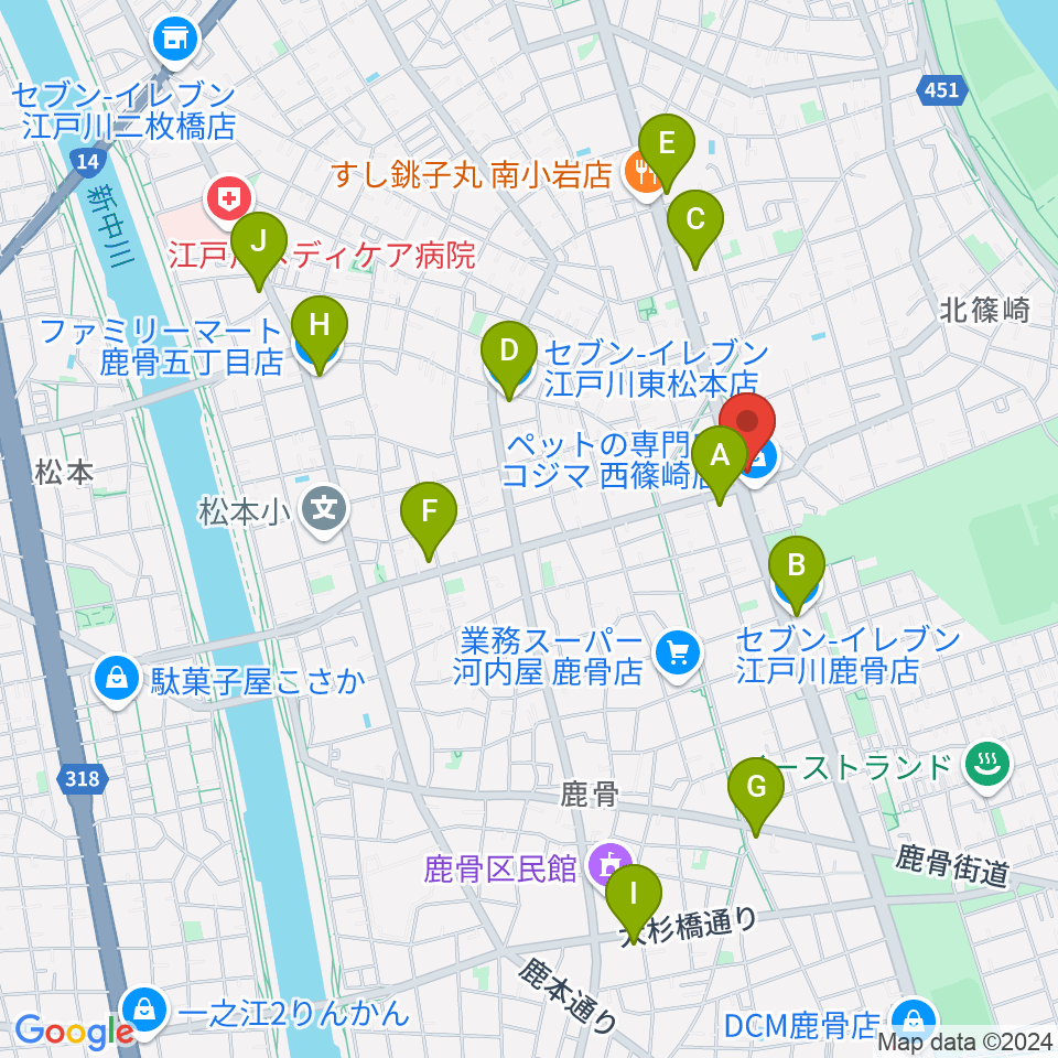 海宝堂周辺のコンビニエンスストア一覧地図