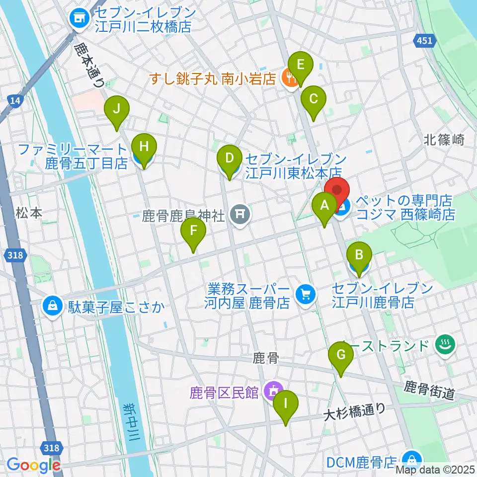 海宝堂周辺のコンビニエンスストア一覧地図