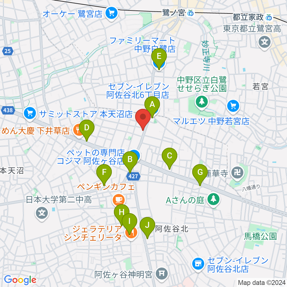 きく岡邦楽器店周辺のコンビニエンスストア一覧地図