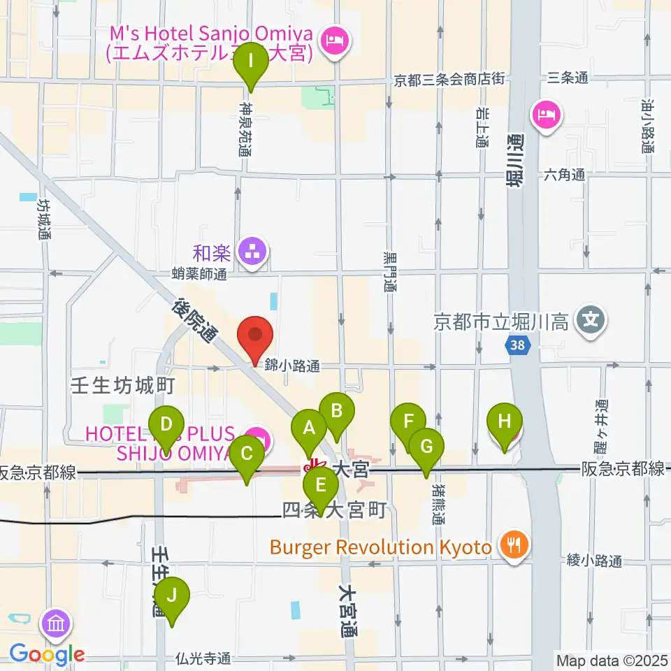 きんこう楽器周辺のコンビニエンスストア一覧地図