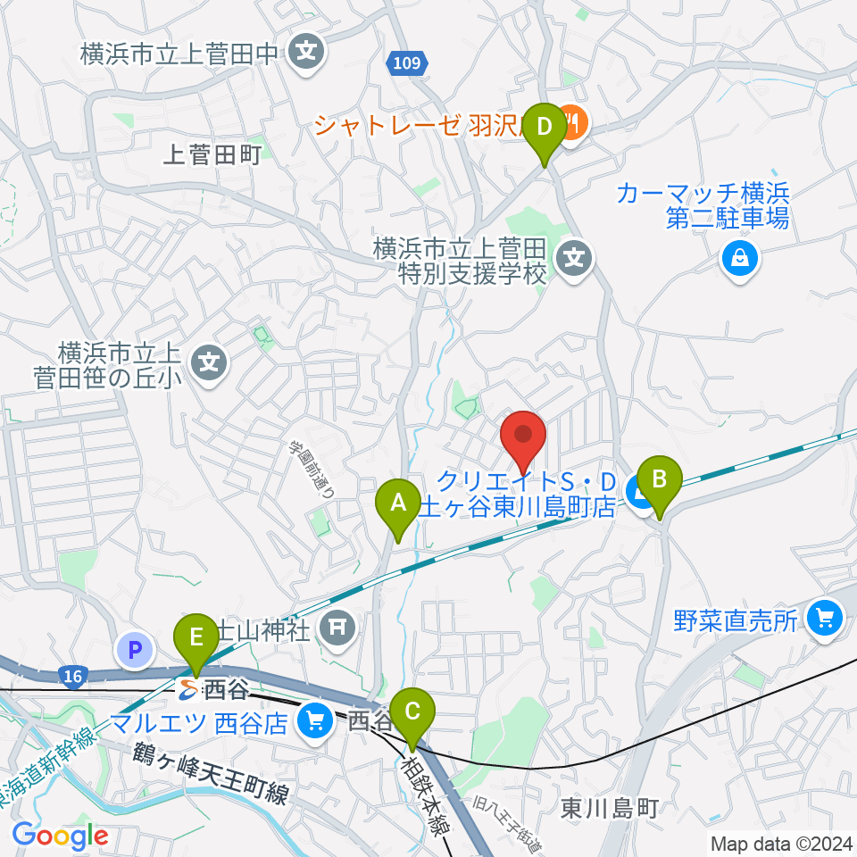 クラビアハウス周辺のコンビニエンスストア一覧地図