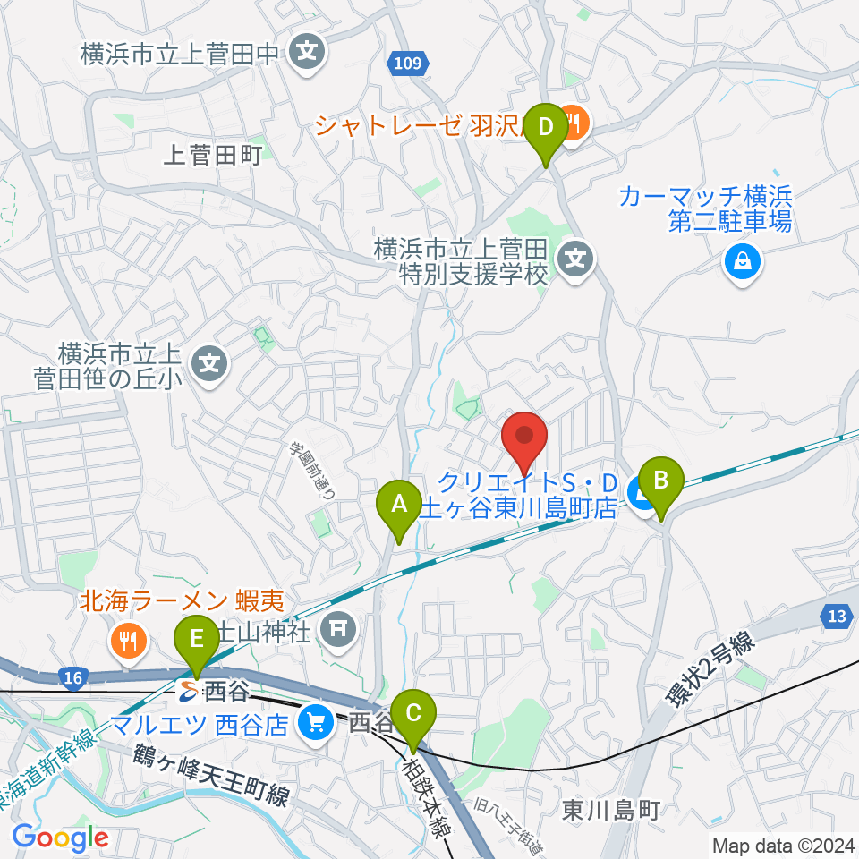 クラビアハウス周辺のコンビニエンスストア一覧地図