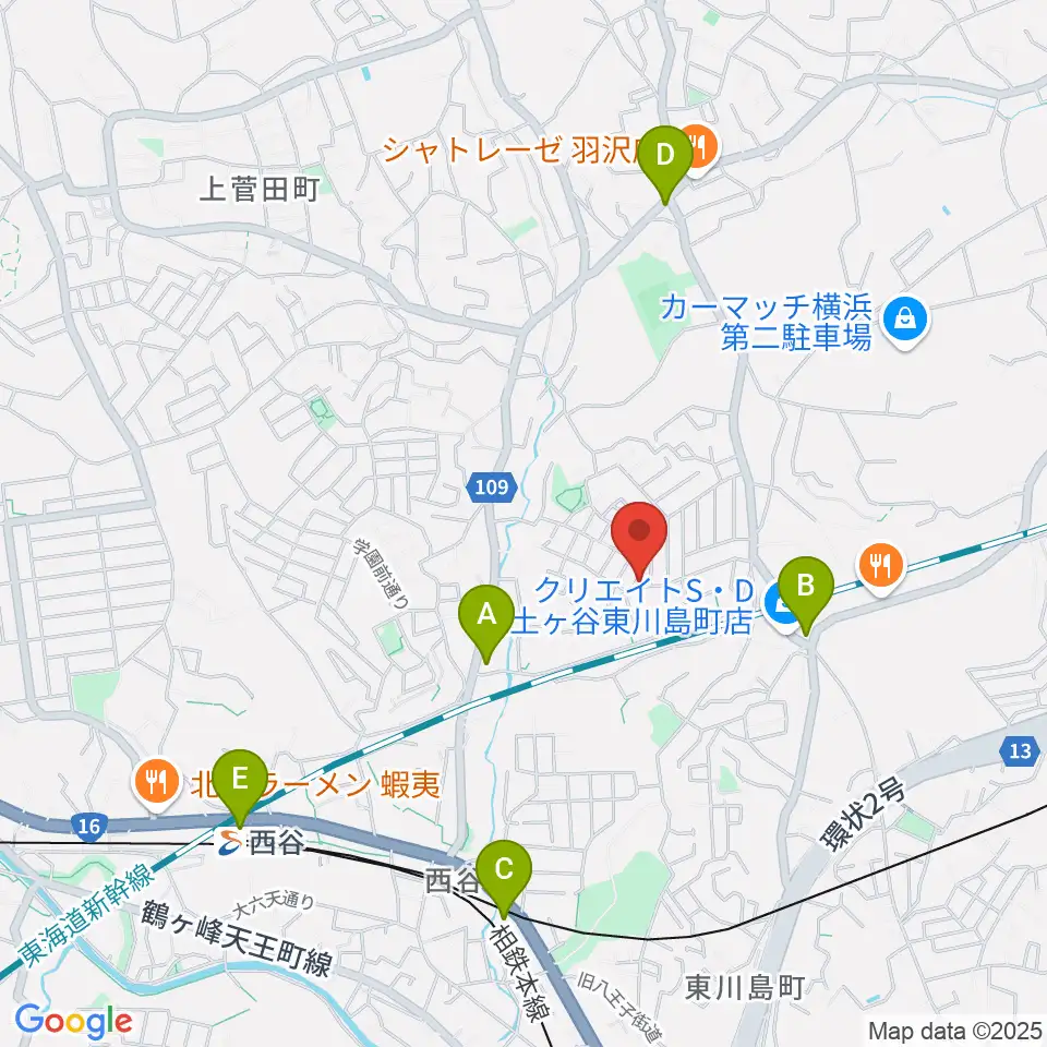 クラビアハウス周辺のコンビニエンスストア一覧地図