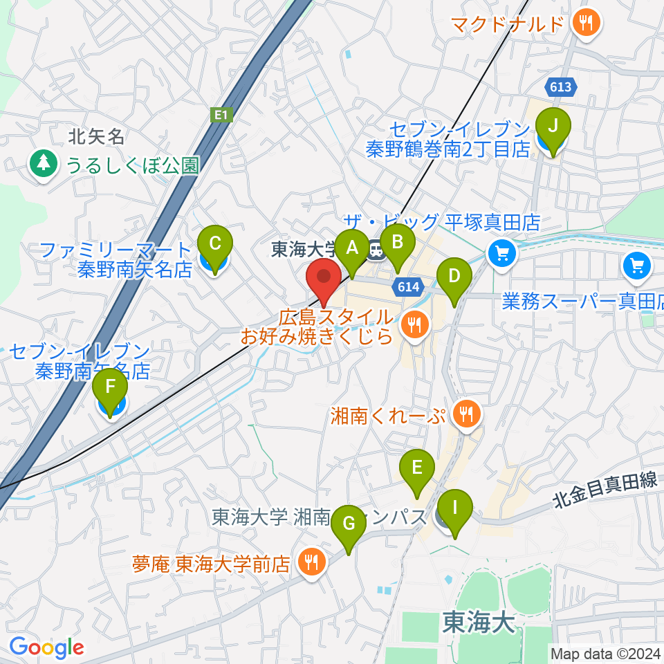 HiP-Sound秦野本店周辺のコンビニエンスストア一覧地図