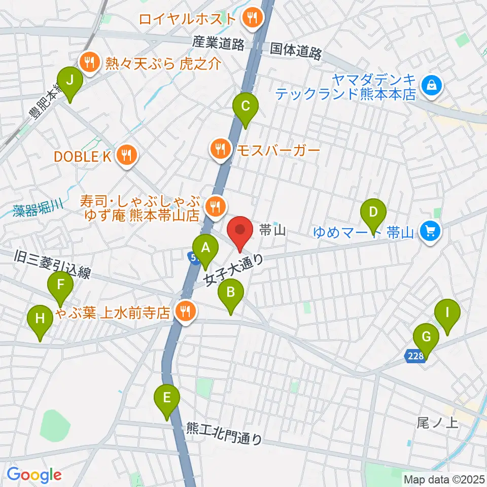 古城楽器周辺のコンビニエンスストア一覧地図